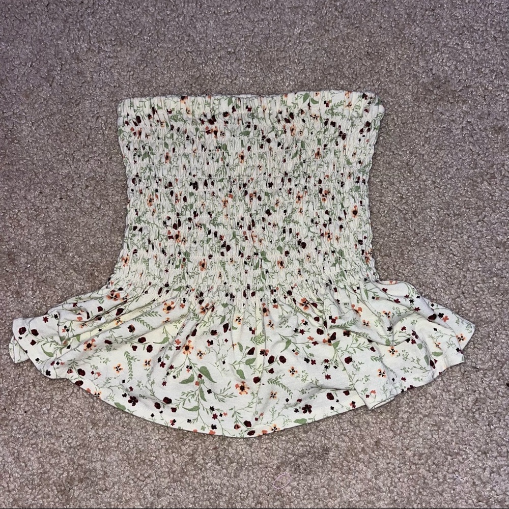 Floral flowy tube top